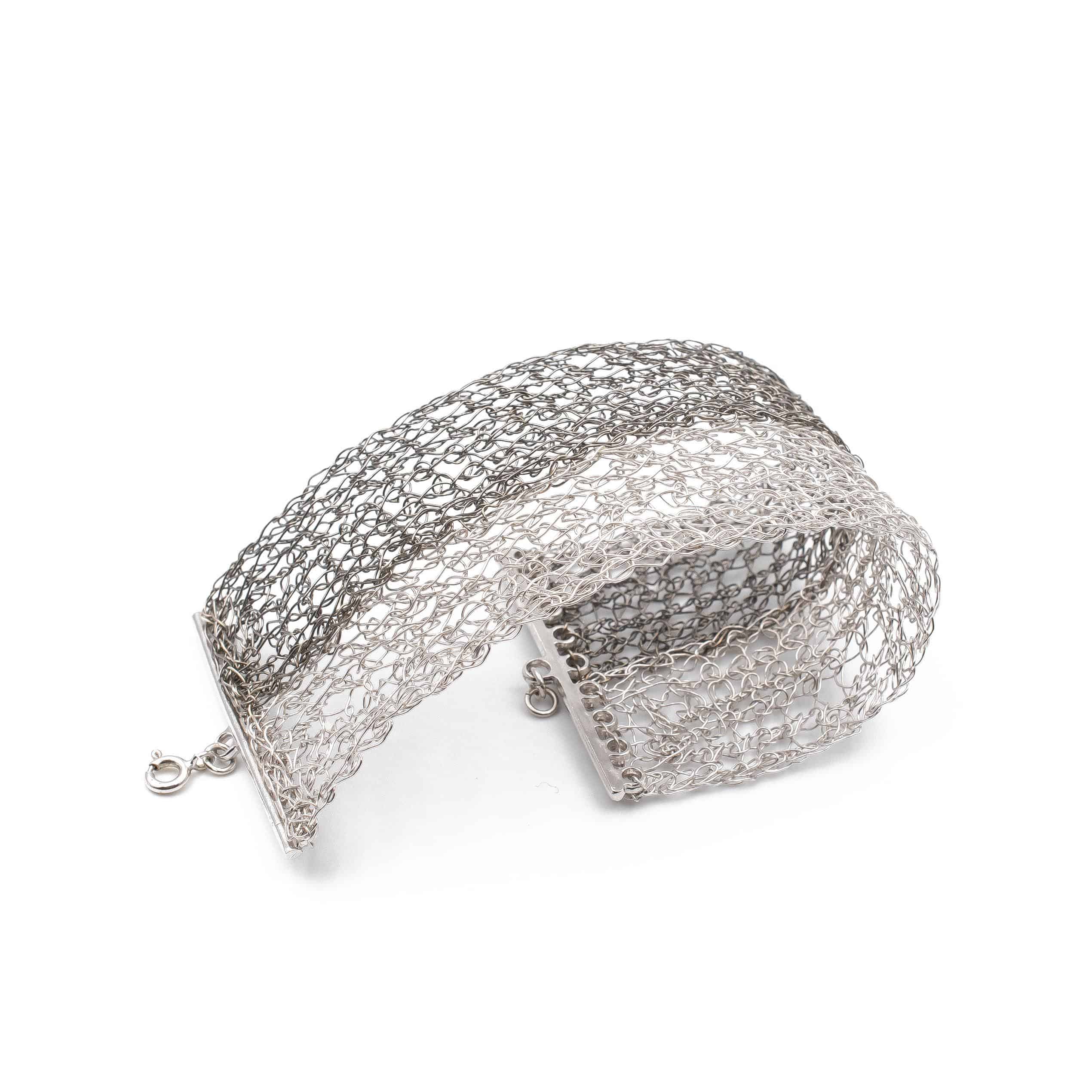 Black Rhodium and Platinum Cuff bracelet