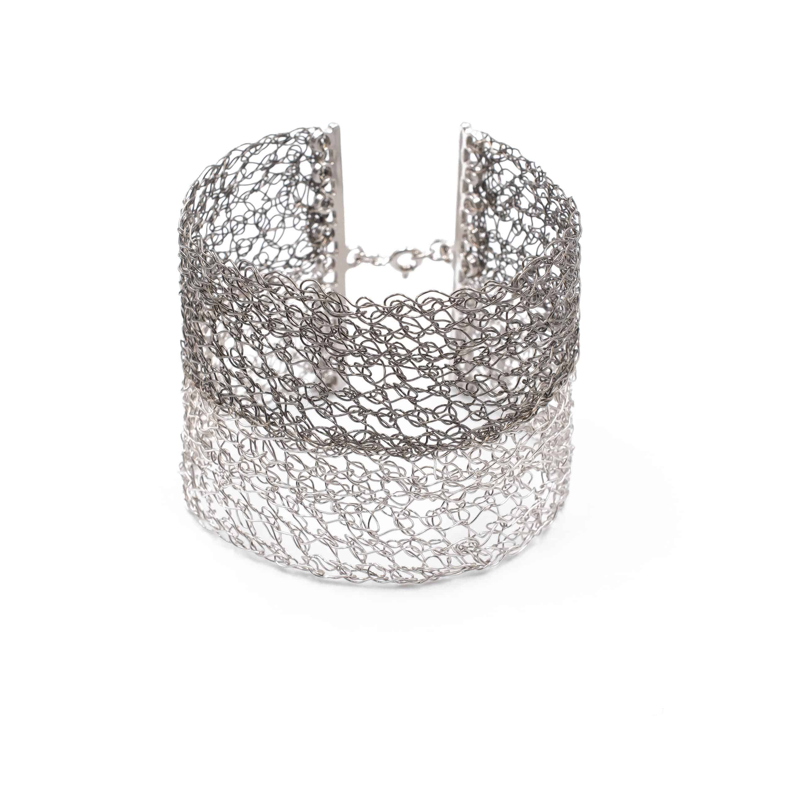 Black Rhodium and Platinum Cuff bracelet